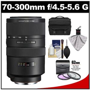Sony Alpha 70-300mm f/4.5-5.6 G SSM Zoom Lens with Case + 3 UV/FLD/CPL Filter Set + Cleaning Kit - Digital Cameras and Accessories - Hip Lens.com