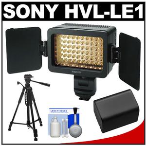 Sony Handycam HVL-LE1 Battery Powered LED Video Light with NP-FV70 Battery + Tripod + Cleaning Kit - Digital Cameras and Accessories - Hip Lens.com