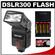Precision Design DSLR300 High Power Auto Flash with AA Batteries & Charger + Microfiber Cloth