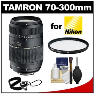 Tamron 70-300mm f/4-5.6 Di LD Macro 1:2 Lens (BIM) (for Nikon Cameras) with UV Filter + CapKeeper + 6-Piece Cleaning Kit - Digital Cameras and Accessories - Hip Lens.com
