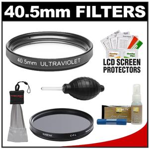 Sunpak 40.5mm UV Ultraviolet Glass Filter & 40.5mm Circular Polarizer Filter with Nikon Cleaning & Accessory Kit - Digital Cameras and Accessories - Hip Lens.com