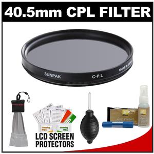 Sunpak 40.5mm Circular Polarizer Glass Filter with Nikon Cleaning & Accessory Kit - Digital Cameras and Accessories - Hip Lens.com