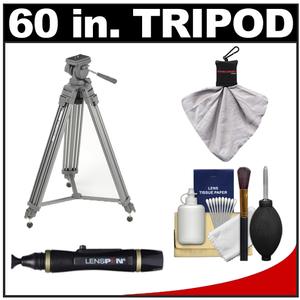 Sunpak 60" Pro M2 Heavy Duty Video Tripod with Fluid Head & Case with Accessory Kit - Digital Cameras and Accessories - Hip Lens.com