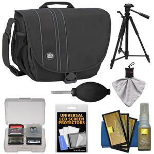 Tamrac 3445 Rally 5 Camera/Netbook/iPad Bag (Black) with Deluxe Photo/Video Tripod + Nikon Cleaning Kit Tamrac 3445 Rally 5 Camera/Netbook/iPad Bag (Black) with Deluxe Photo/Video Tripod + Nikon Cleaning Kit