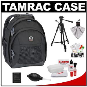 Tamrac 5373 Travel Pack 73 Photo Digital SLR Camera Backpack (Black) with Photo/Video Tripod + Canon Cleaning Kit - Digital Cameras and Accessories - Hip Lens.com