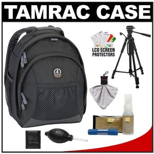 Tamrac 5373 Travel Pack 73 Photo Digital SLR Camera Backpack (Black) with Photo/Video Tripod + Nikon Cleaning Kit - Digital Cameras and Accessories - Hip Lens.com