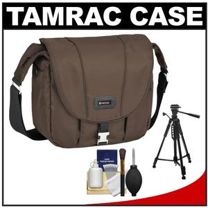 Tamrac 5423 Aria 3 Messenger Photo Digital SLR Camera Case / Bag (Brown) with Tripod + Accessory Kit - Digital Cameras and Accessories - Hip Lens.com
