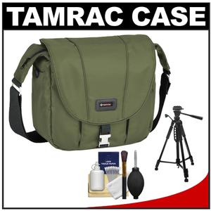 Tamrac 5423 Aria 3 Messenger Photo Digital SLR Camera Case / Bag (Moss Green) with Tripod + Accessory Kit - Digital Cameras and Accessories - Hip Lens.com