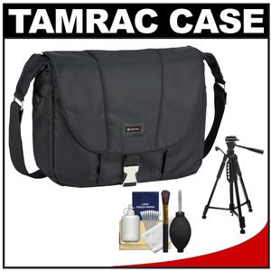 Tamrac 5426 Aria 6 Messenger Photo/iPad Digital SLR Camera Case / Bag (Black) with Tripod + Accessory Kit - Digital Cameras and Accessories - Hip Lens.com