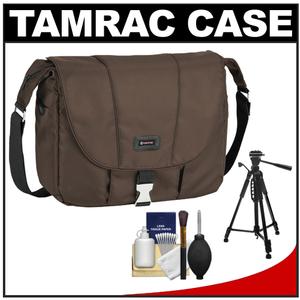 Tamrac 5426 Aria 6 Messenger Photo/iPad Digital SLR Camera Case / Bag (Brown) with Tripod + Accessory Kit - Digital Cameras and Accessories - Hip Lens.com