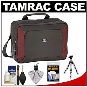 Tamrac 5720 Zuma ILC Digital Camera Case (Black/Burgundy) with Tripod + Accessory Kit - Digital Cameras and Accessories - Hip Lens.com