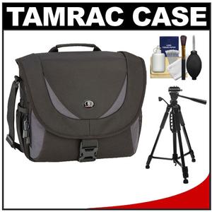 Tamrac 5723 Zuma 3 Digital SLR Camera & iPad Case (Black/Dark Gray) with Tripod + Cleaning Kit - Digital Cameras and Accessories - Hip Lens.com