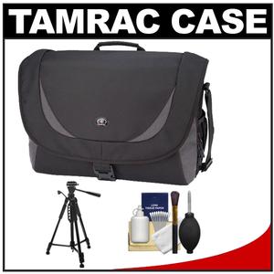 Tamrac 5725 Zuma 5 Secure Traveler Digital SLR Camera & Laptop/iPad Case (Black/Dark Gray) with Tripod + Cleaning Kit - Digital Cameras and Accessories - Hip Lens.com