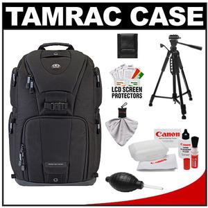 Tamrac 5789 Evolution 9 Photo Digital SLR Camera/Laptop Sling Backpack (Black) with Photo/Video Tripod + Canon Cleaning Kit - Digital Cameras and Accessories - Hip Lens.com