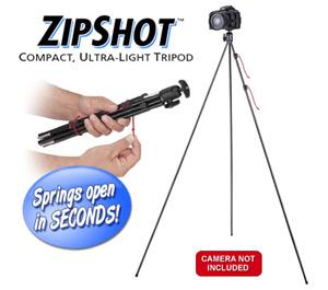 Tamrac ZipShot 44" Compact  Ultra-Light Tripod with Spring Open Legs - Digital Cameras and Accessories - Hip Lens.com