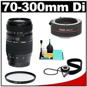 Tamron 70-300mm f/4-5.6 Di LD Macro 1:2 Zoom Lens (for Canon EOS Cameras) with + UV Filter + Cleaning Kit - Digital Cameras and Accessories - Hip Lens.com