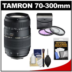 Tamron 70-300mm f/4-5.6 Di LD Macro 1:2 Zoom Lens (for Sony Alpha Cameras) with 3 UV/FLD/CPL Filters + Accessory Kit - Digital Cameras and Accessories - Hip Lens.com