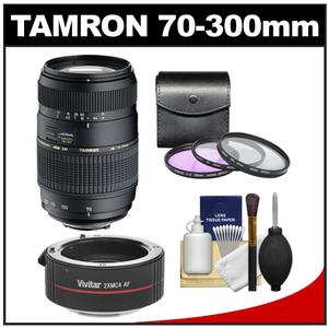 Tamron 70-300mm f/4-5.6 Di LD Macro 1:2 Zoom Lens (for Sony Alpha Cameras) with 3 UV/FLD/CPL Filters + 2x Teleconverter + Cleaning Kit - Digital Cameras and Accessories - Hip Lens.com