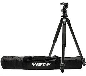 Tiffen Vista Attaras 63" Digital Photo/Video Tripod with 3-Way Panhead & Case - Digital Cameras and Accessories - Hip Lens.com