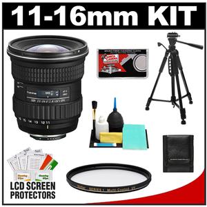 Tokina 11-16mm f/2.8 AT-X116 Pro DX Digital Zoom Lens (for Sony Alpha Cameras) with UV Multi-Coated Filter + Tripod + Accessory Kit - Digital Cameras and Accessories - Hip Lens.com