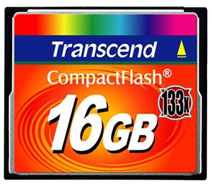 Transcend 16GB 133x CompactFlash (CF) Card - Digital Cameras and Accessories - Hip Lens.com