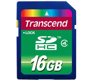 Transcend 16GB SecureDigital Class 4 (SDHC) Card - Digital Cameras and Accessories - Hip Lens.com
