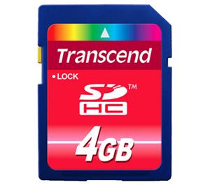 Transcend 4GB HC SecureDigital Class 2 (SDHC) Card - Digital Cameras and Accessories - Hip Lens.com