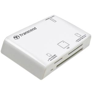 Transcend USB 2.0 All-in-1 Multi-Card Reader (CF/SD/SDHC/SDXC/microSD/MS) (White) - Digital Cameras and Accessories - Hip Lens.com