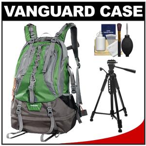 Vanguard Kinray 48GR Digital SLR Camera Backpack Case (Green) with Tripod + Cleaning Kit - Digital Cameras and Accessories - Hip Lens.com