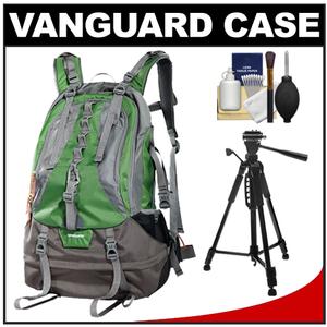 Vanguard Kinray 53GR Digital SLR Camera Backpack Case (Green) with Tripod + Cleaning Kit - Digital Cameras and Accessories - Hip Lens.com