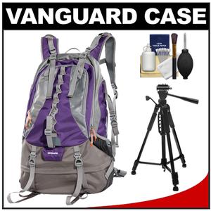 Vanguard Kinray 53PR Digital SLR Camera Backpack Case (Purple) with Tripod + Cleaning Kit - Digital Cameras and Accessories - Hip Lens.com