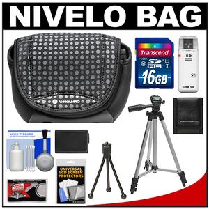 Vanguard Nivelo 18 Mirrorless Interchangeable Lens Digital Camera Case (Black) with NP-FW50 Battery + 16GB SD Card + Tripod + Accessory Kit