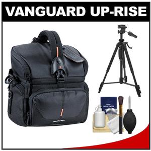 Vanguard Up-Rise 18 Digital SLR Camera Bag/Case (Black) with Deluxe Photo/Video Tripod + Accessory Kit