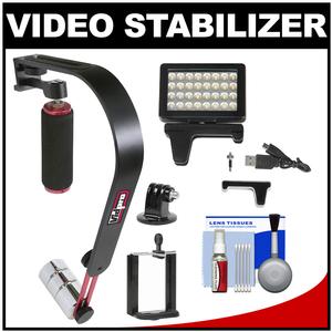 Vidpro SB-8 Video Stabilizer for Smartphones with LED Video Light + Kit for Apple iPhone 4/4s/5/5s Vidpro SB-8 Video Stabilizer for Smartphones with LED Video Light + Kit for Apple iPhone 4/4s/5/5s