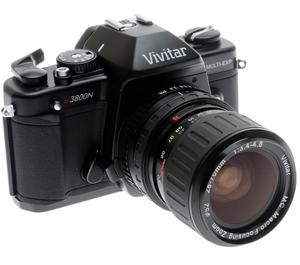 Vivitar V3800N 35mm Film SLR Camera Body with 28-70mm Zoom Lens & Case