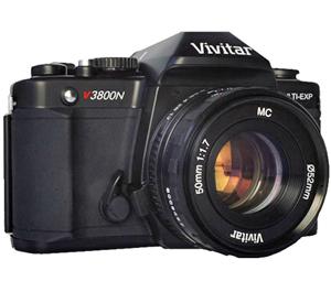 Vivitar V3800N 35mm Film SLR Camera Body with 50mm f/1.7 Lens & Case