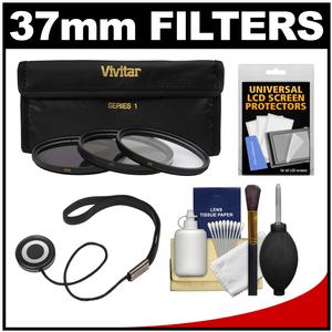 Vivitar 3-Piece Multi-Coated HD Filter Set (37mm UV/CPL/ND8) with CapKeeper + Accessory Kit Vivitar 3-Piece Multi-Coated HD Filter Set (37mm UV/CPL/ND8) with CapKeeper + Accessory Kit