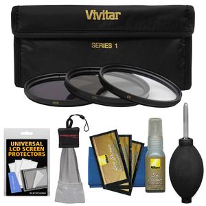 Vivitar 3-Piece Multi-Coated HD Filter Set (40.5mm UV/CPL/ND8) with Nikon Cleaning & Accessory Kit Vivitar 3-Piece Multi-Coated HD Filter Set (40.5mm UV/CPL/ND8) with Nikon Cleaning & Accessory Kit