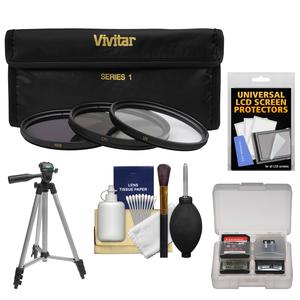 Vivitar 3-Piece Multi-Coated HD Filter Set (40.5mm UV/CPL/ND8) with Tripod + Accessory Kit Vivitar 3-Piece Multi-Coated HD Filter Set (40.5mm UV/CPL/ND8) with Tripod + Accessory Kit