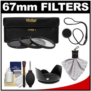 Vivitar 3-Piece Multi-Coated HD Filter Set (67mm UV/CPL/ND8) with Lens Hood + Accessory Kit Vivitar 3-Piece Multi-Coated HD Filter Set (67mm UV/CPL/ND8) with Lens Hood + Accessory Kit