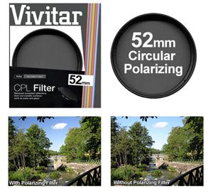 Vivitar 52mm Circular Polarizer Glass Filter - Digital Cameras and Accessories - Hip Lens.com
