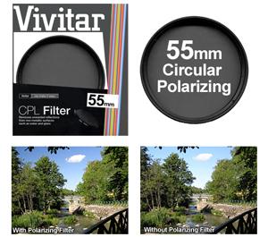 Vivitar 55mm Circular Polarizer Glass Filter - Digital Cameras and Accessories - Hip Lens.com