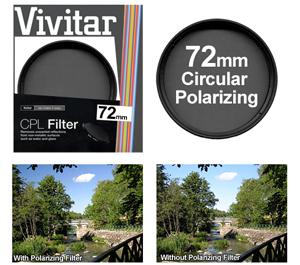 Vivitar 72mm Circular Polarizer Glass Filter - Digital Cameras and Accessories - Hip Lens.com