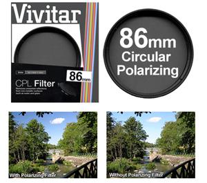 Vivitar 86mm Circular Polarizer Glass Filter - Digital Cameras and Accessories - Hip Lens.com