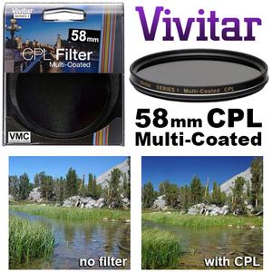 Vivitar Series 1 58mm Multi-Coated Circular Polarizer Glass Filter - Digital Cameras and Accessories - Hip Lens.com