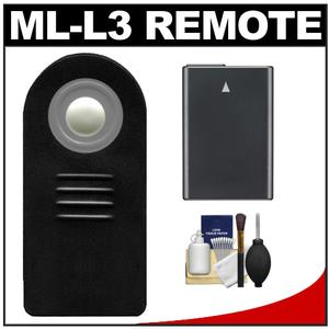 Vivitar ML-L3 Wireless Shutter Release Remote Control for Nikon Digital SLR Cameras with EN-EL14 Battery + Accessory Kit for Nikon Coolpix P7100  P7700 & D3200 