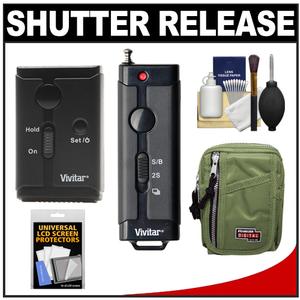 Vivitar Universal Wireless and Wired Shutter Release Remote Control with Travel Case + Accessory Kit for Nikon Digital SLR Cameras