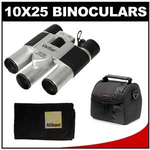 Vivitar 10x25 Binoculars with Built-in Digital Camera with Case + Cleaning Kit - Digital Cameras and Accessories - Hip Lens.com