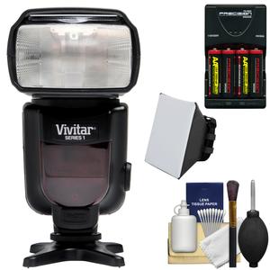 Vivitar Series 1 DF-372 Power Zoom DSLR Flash (for Canon EOS E-TTL) with Batteries & Charger + Diffuser + Cleaning Kit Vivitar Series 1 DF-372 Power Zoom DSLR Flash (for Canon EOS E-TTL) with Batteries & Charger + Diffuser + Cleaning Kit