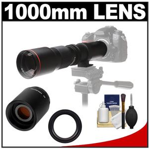 Vivitar 500mm f/8.0 Telephoto Lens (T Mount) with 2x Teleconverter (=1000mm) + Accessory Kit